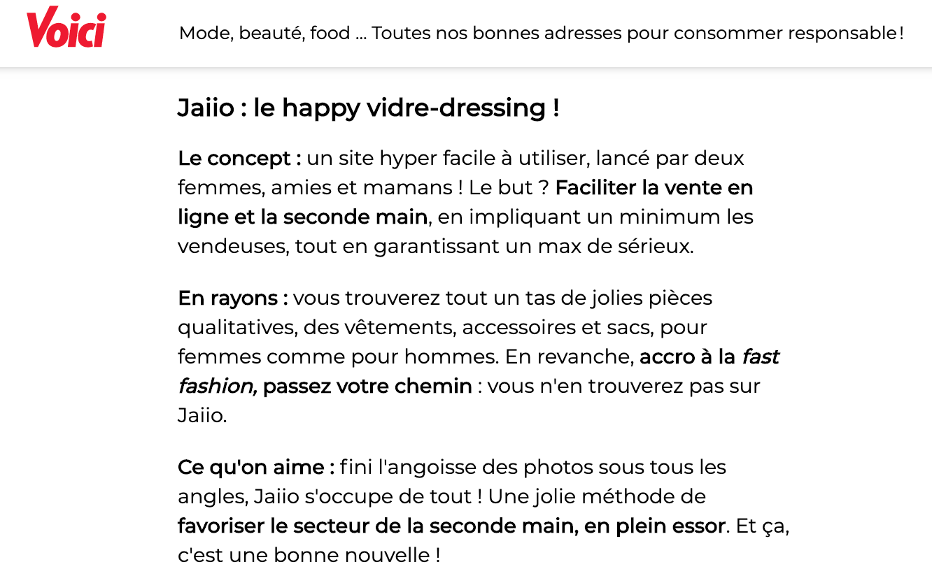 jaiio dans voici